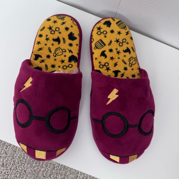 Harry Potter EyeGlasses Slippers Bioworld S/MD Womens 6-9 Mens 5-8 Very Clean! - Picture 2 of 4